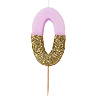 Talking Tables Bday-Candle-0 We Heart Birthdays Glitter Candle- Multicolor